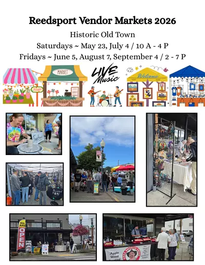 Reedsport Vendor Markets event dates and photos of previous events